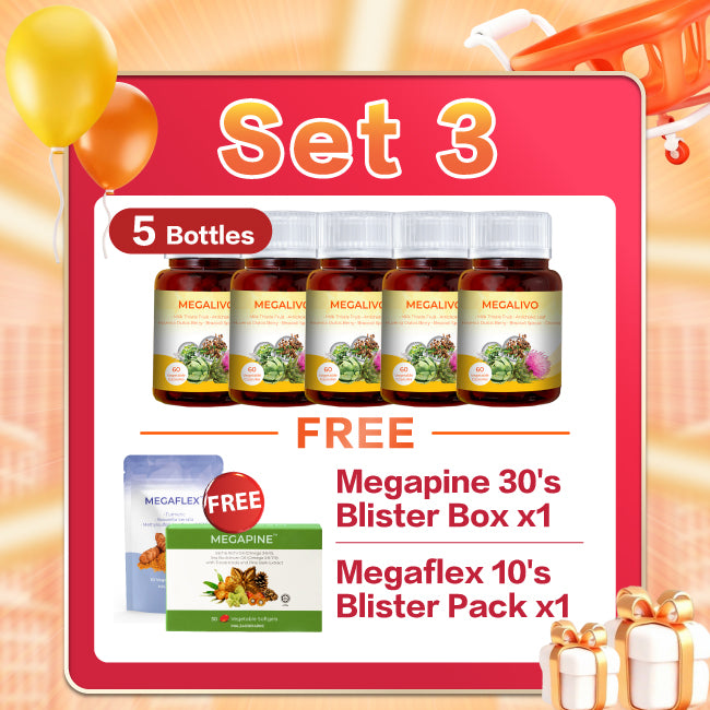 MEGALIVO MILK THISTLE, ARTICHOKE, BROCCOLI SPROUT EXTRACT AND CHOLINE